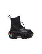 NEW ROCK Мъжки ботуши модел M-WALL083CCT-S8 - естествена кожа - черни