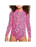 Nike Бански костюм Long Sleeve One Piece За момичета Розов
