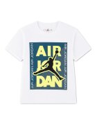 Nike Баскетболна тениска JDB HBR City Tee Бледожълт/Бял/Петролно синьо