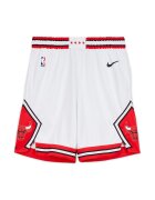 Nike Баскетболни шорти Chicago Bulls с еластична талия - Бял/Аленочервен