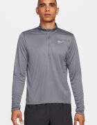 Nike Блуза за бягане с къс цип Бял/Tъмносив