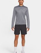Nike Блуза за бягане с къс цип Бял/Tъмносив