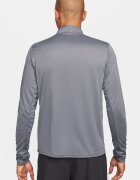 Nike Блуза за бягане с къс цип Бял/Tъмносив