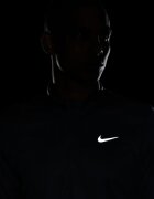 Nike Блуза за бягане с къс цип Бял/Tъмносив