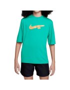 Nike Блуза за плуване Swoosh Waffle За деца Зелен