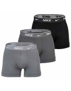 Nike Боксерки с Dri-FIT и лого - 3 чифта Черен/Сив