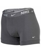 Nike Боксерки с Dri-FIT и лого - 3 чифта Черен/Сив