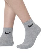 Nike Чорапи до глезена - 3 чифта Бял/Черен/Сив