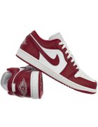 Nike Дамски спортни обувки 553558 - Бял/Червен - Естествена кожа/Синтетика