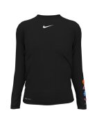 Nike Детско горнище за плуване с UV защита UPF 40+ Charms Long Sleeve Hydroguard Черен