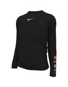 Nike Детско горнище за плуване с UV защита UPF 40+ Charms Long Sleeve Hydroguard Черен
