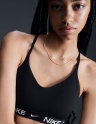Nike Фитнес бюстие Indy с Dri-FIT с леко ниво на поддръжка Черен/Избеляло черно