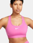 Nike Фитнес бюстие Swoosh с Dri Fit Бял/Розово
