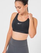 Nike Фитнес бюстие Swoosh с Dri Fit Черен