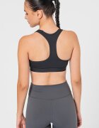 Nike Фитнес бюстие Swoosh с Dri Fit Черен