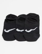 Nike Фитнес изрязани фитнес чорапи Everyday Plus - 3 чифта Черен/Мръснобял