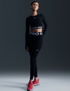 Nike Фитнес къса блуза Pro с Dri Fit Черен