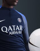 Nike Футболна блуза Paris Saint-Germain с Dri-FIT Бял/Прашно синьо/Тъмносин