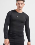 Nike Футболна блуза с Dri-FIT по тялото Черен