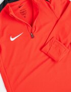 Nike Футболна блуза с Dri Fit с къс цип Червен/Бял
