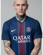 Nike Футболна тениска Paris Saint-Germain с Dri Fit - Бял/Тъмносин
