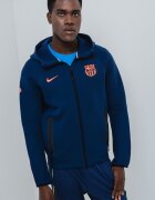 Nike Футболно худи с цип Тъмносин