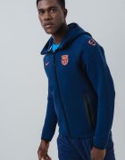 Nike Футболно худи с цип Тъмносин
