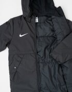 Nike Футболно яке с качулка и лого Черен/Бял