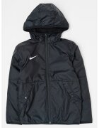 Nike Футболно яке с качулка и лого - Черен/Бял