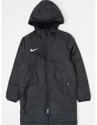 Nike Футболно яке с качулка и лого - Черен/Бял