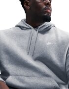 Nike Худи Club с джоб кенгуру Сив меланж