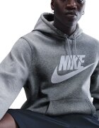Nike Худи Club с лого Бял/Сив меланж