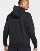 Nike Худи Club с цип и лого Бял/Черен