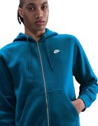 Nike Худи Club с цип и лого Петролно синьо