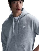 Nike Худи Club с цип и лого Сив меланж