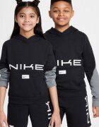 Nike Худи Multisport с джоб кенгуру Бял/Черен/Сив