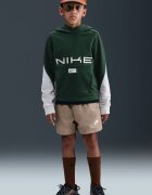 Nike Худи Multisport с джоб кенгуру Бял/Тъмнозелен