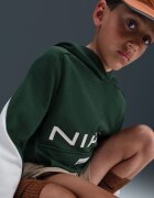 Nike Худи Multisport с джоб кенгуру Бял/Тъмнозелен