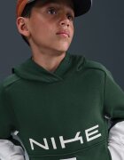Nike Худи Multisport с джоб кенгуру Бял/Тъмнозелен