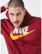 Nike Худи с лого - Оранжев/Тъмночервен/Мръснобял