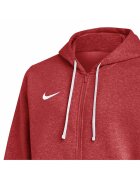 Nike Худи с памук с малко лого и цип Червен