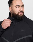 Nike Худи с цип и лого Черен