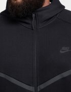Nike Худи с цип и лого Черен