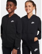 Nike Худи Sportswear Club с цип - Черен/Бял