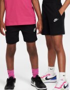 Nike Къс панталон Club с висока талия и връзки Черен
