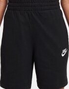 Nike Къс панталон Club с висока талия и връзки Черен