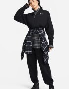 Nike Къс суитшърт с къс цип Черен