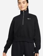 Nike Къс суитшърт с къс цип Черен
