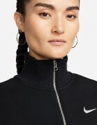 Nike Къс суитшърт с къс цип Черен