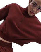 Nike Къс суитшърт с къс цип Тъмночервен